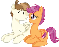 Size: 719x574 | Tagged: safe, artist:kirawolf13, derpibooru import, featherweight, scootaloo, pegasus, pony, cutie mark, female, filly, male, scootalove, scootaweight, shipping, straight, the cmc's cutie marks