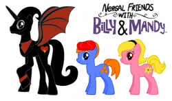 Size: 4368x2568 | Tagged: safe, derpibooru import, pony, billy, cartoon network, female, friendly, male, mandy, mare, nergal, nergal friends with billy & mandy, stallion, voice actor