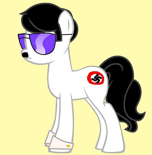 Size: 489x500 | Tagged: safe, derpibooru import, ponified, pony, pony creator, adolf hitler, cufflinks, cuffs (clothes), hipster, hipster hitler, nazi, sunglasses, swastika