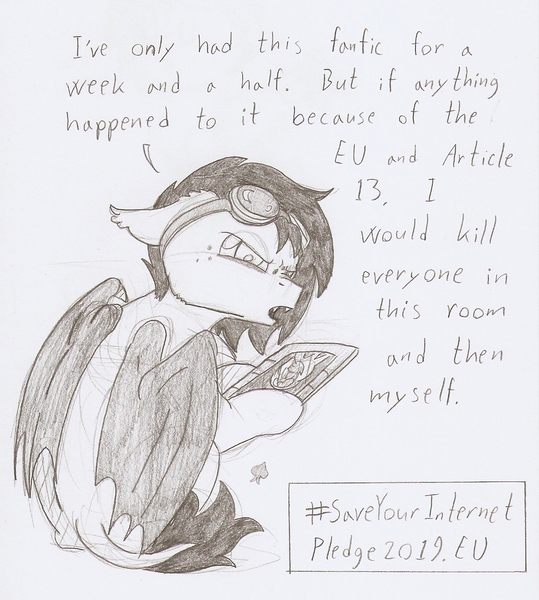 Size: 1086x1210 | Tagged: safe, artist:ravenpuff, deleted from derpibooru, derpibooru import, oc, oc:puffy, bat pony, pony, #saveyourinternet, article 13, bat pony oc, bat wings, lineart, monochrome, politics, wings