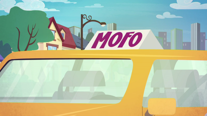 Size: 2133x1200 | Tagged: safe, derpibooru import, edit, edited screencap, screencap, equestria girls, equestria girls series, fomo, spoiler:eqg series (season 2), canterlot city, mofo, spoiler, taxi, title card, vulgar