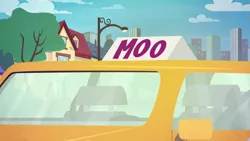 Size: 2133x1200 | Tagged: safe, derpibooru import, edit, edited screencap, screencap, equestria girls, equestria girls series, fomo, spoiler:eqg series (season 2), canterlot city, moo, title card