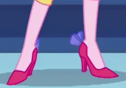 Size: 284x200 | Tagged: safe, derpibooru import, screencap, pinkie pie, equestria girls, equestria girls series, twilight under the stars, spoiler:eqg series (season 2), clothes, cropped, high heels, legs, pictures of legs, shoes