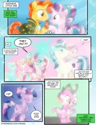 Size: 1275x1650 | Tagged: safe, artist:dsana, derpibooru import, bright smile, castle (crystal pony), princess cadance, princess flurry heart, shining armor, spike, starlight glimmer, sunburst, twilight sparkle, twilight sparkle (alicorn), alicorn, crystal pony, dragon, earth pony, pony, unicorn, comic:the shadow shard, baby, baby pony, comic, crystallized, dialogue, female, male, mare, offscreen character, shipping, stallion, starburst, straight