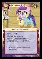 Size: 344x480 | Tagged: safe, derpibooru import, princess cadance, scribble pad, pony, once upon a zeppelin, cadance mask, ccg, enterplay, female, filly, friends forever (enterplay), mask, merchandise, notepad