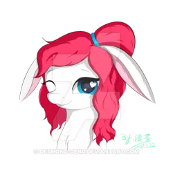 Size: 400x400 | Tagged: safe, artist:desmond-deng, derpibooru import, oc, oc:可兔, unofficial characters only, pony, obtrusive watermark, simple background, transparent background, watermark