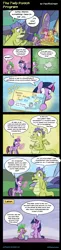 Size: 980x4000 | Tagged: alicorn, alternate version, applejack, artist:pacificgreen, comic, derpibooru import, dialogue, dna, father knows beast, how it should have ended, maury povich, paternity test, pinkie pie, rainbow dash, reality ensues, safe, sludge (dragon), speech bubble, spike, twilight sparkle, twilight sparkle (alicorn)