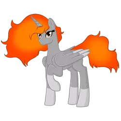 Size: 1000x1000 | Tagged: safe, artist:sevenserenity, derpibooru import, oc, alicorn, pony, alicorn oc, commission, fire, horn, simple background, socks (coat marking), solo, transparent background, wings