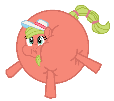 Size: 392x347 | Tagged: safe, artist:theinflater19, derpibooru import, earth pony, pony, cowboys and equestrians, hat, inflation, mad (tv series), mad magazine, mapleball, maplejack