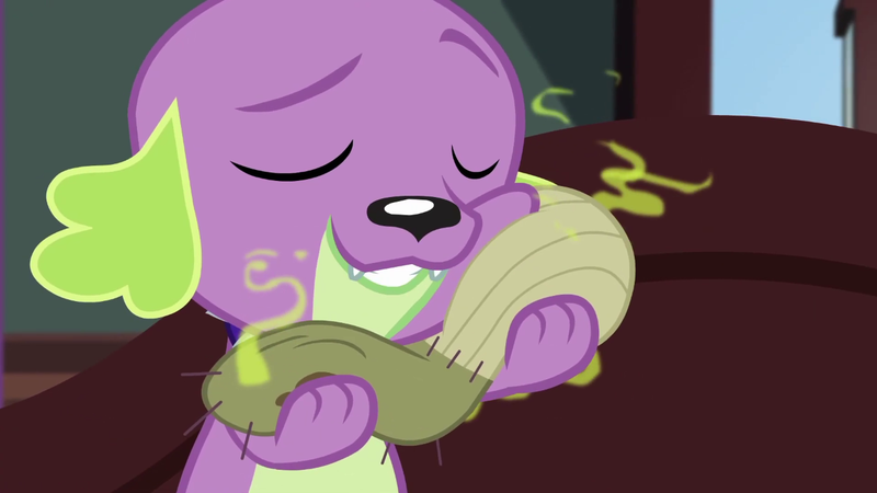 Size: 1280x720 | Tagged: safe, derpibooru import, screencap, spike, spike the regular dog, dog, equestria girls, equestria girls series, reboxing with spike!, spoiler:eqg series (season 2), dirty sock, eyes closed, male, paws, smelly, smelly sock