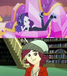 Size: 1920x2160 | Tagged: safe, derpibooru import, edit, screencap, normal norman, rarity, epic fails (equestria girls), eqg summertime shorts, equestria girls, equestria girls series, the other side, female, male, normity, shipping, straight