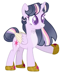 Size: 1024x1230 | Tagged: safe, artist:blue-versper, derpibooru import, twilight sparkle, twilight sparkle (alicorn), alicorn, pony, simple background, solo, transparent background, two toned wings, wings