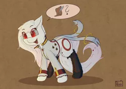 Size: 1684x1190 | Tagged: safe, artist:ruby dusk, derpibooru import, oc, unofficial characters only, earth pony, pony, female, incubator (species), kyubey, mare, puella magi madoka magica, simple background, solo