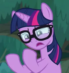 Size: 831x873 | Tagged: safe, derpibooru import, screencap, sci-twi, twilight sparkle, ponified, pony, unicorn, equestria girls, equestria girls series, spring breakdown, spoiler:eqg series (season 2), equestria girls ponified, female, glasses, hooves, mare, solo, unicorn sci-twi