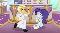 Size: 1920x1080 | Tagged: safe, derpibooru import, screencap, ragamuffin (equestria girls), rarity, equestria girls, equestria girls series, spring breakdown, spoiler:eqg series (season 2), feet, geode of shielding, heel pop, magical geodes, sandals