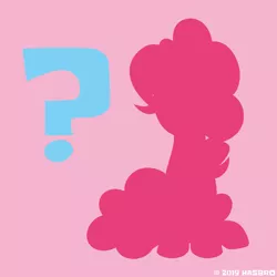 Size: 1000x1000 | Tagged: safe, derpibooru import, official, pinkie pie, pony, guess who, pinkie pie month, pokémon, question mark, silhouette, solo, who's that pokémon, who's that pony