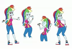 Size: 2993x2073 | Tagged: safe, artist:hunterxcolleen, derpibooru import, rainbow dash, equestria girls, equestria girls series, spoiler:eqg series (season 2), dancing, sketch, sketch dump