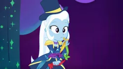 Size: 1920x1080 | Tagged: safe, derpibooru import, screencap, trixie, equestria girls, equestria girls series, spring breakdown, spoiler:eqg series (season 2), cute, diatrixes, hat, magic trick, solo, top hat