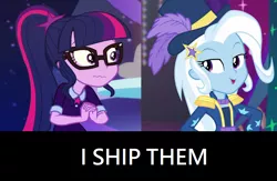 Size: 838x546 | Tagged: safe, derpibooru import, edit, sci-twi, trixie, twilight sparkle, equestria girls, equestria girls series, spring breakdown, twilight under the stars, spoiler:eqg series (season 2), female, lesbian, sci-twixie, shipping, shipping domino, twixie