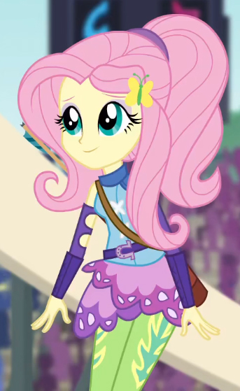 Size: 343x559 | Tagged: safe, derpibooru import, screencap, fluttershy, equestria girls, friendship games, archery clothes, bow (weapon), cropped, solo