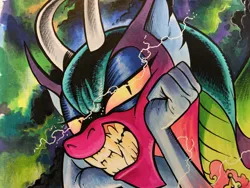 Size: 2048x1536 | Tagged: artist:andypriceart, cosmos (character), derpibooru import, female, idw, idw publishing, safe, solo, spoiler:comic, spoiler:comic76, traditional art