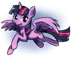 Size: 1280x1024 | Tagged: safe, artist:スカイ, derpibooru import, twilight sparkle, twilight sparkle (alicorn), alicorn, pony, female, flying, mare, solo