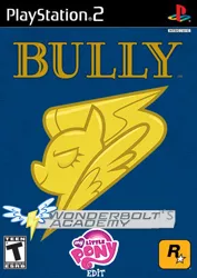 Size: 353x500 | Tagged: safe, artist:kysss90, derpibooru import, pony, bully, bully (video game), parody, playstation 2, reference, rockstar games, rockstar games logo, video game, video game reference