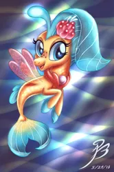 Size: 1272x1920 | Tagged: artist:angelbeedrawings, cute, derpibooru import, female, looking at you, my little pony: the movie, open mouth, princess skystar, safe, seapony (g4), skyabetes, smiling, solo