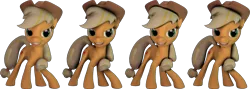 Size: 2744x980 | Tagged: safe, artist:epiclper, derpibooru import, applejack, pony, 3d, applejack's hat, cowboy hat, hat, simple background, solo, source filmmaker, stetson, transparent background