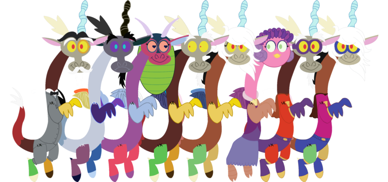 Size: 2529x1188 | Tagged: accord, artist:sketchmcreations, captain goodguy, cosmos (character), derpibooru import, discord, draconequus, edit, eris, female, idw, male, nightmare knights, opposite discord, perfect day for fun, plushie, princess eris, rule 63, safe, scared, self draconidox, self ponidox, shipping, spoiler:comic, straight, vector