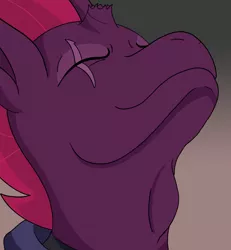 Size: 1182x1280 | Tagged: suggestive, artist:bur', derpibooru import, tempest shadow, pony, comic:tempest cage, eye scar, fetish, scar, swallowing, tempred, throat bulge, vore