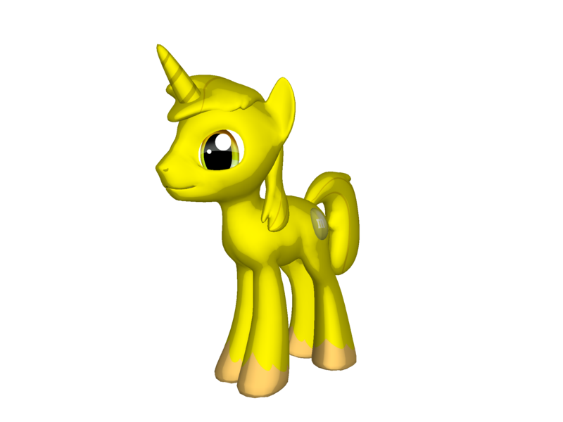 Size: 2000x1500 | Tagged: safe, artist:taionafan369, derpibooru import, ponified, pony, pony creator, 3d, 3d pony creator, chocolate, food, m&m's, male, peanut, ponylumen, simple background, solo, transparent background, yellow