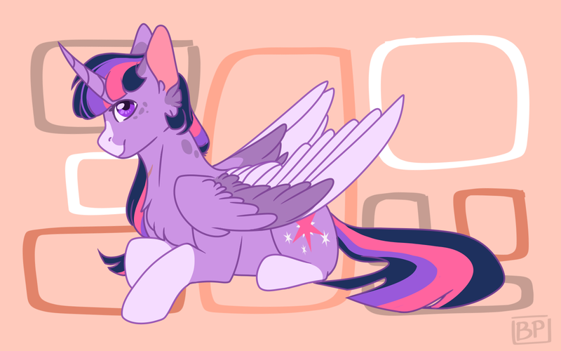 Size: 1600x1000 | Tagged: safe, artist:glitterstar2000, derpibooru import, twilight sparkle, twilight sparkle (alicorn), alicorn, pony, blaze (coat marking), female, mare, redesign, socks (coat marking), solo