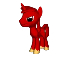Size: 2000x1500 | Tagged: safe, artist:taionafan369, derpibooru import, ponified, pony, pony creator, 3d, 3d pony creator, chocolate, food, m&m's, male, plain, ponylumen, red, simple background, solo, transparent background
