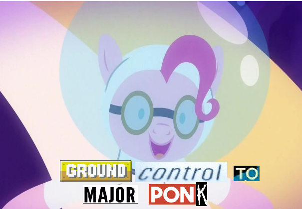 Size: 605x420 | Tagged: safe, derpibooru import, edit, edited screencap, screencap, pinkie pie, pony, season 9, sparkle's seven, spoiler:s09, astronaut pinkie, caption, david bowie, expand dong, exploitable meme, goggles, helmet, image macro, korn, major league baseball, meme, ponk, solo, song reference, space, space helmet, space oddity, spacesuit, text, the who, tommy