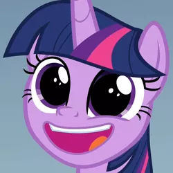 Size: 1080x1080 | Tagged: safe, derpibooru import, edit, edited screencap, screencap, twilight sparkle, twilight sparkle (alicorn), alicorn, pony, sparkle's seven, cropped, cute, exploitable meme, eye reflection, faic, meme, open mouth, pudding face, reflection, solo, template, twiabetes, twilight sparkle is best facemaker