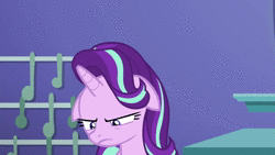 Size: 1280x720 | Tagged: safe, derpibooru import, screencap, starlight glimmer, trixie, pony, unicorn, all bottled up, angry, animated, cute, diatrixes, floppy ears, glimmerbetes, madorable, sound, trixie's puppeteering, webm