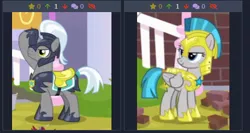 Size: 498x264 | Tagged: safe, derpibooru import, screencap, pony, derpibooru, sparkle's seven, juxtaposition, juxtaposition win, meme, meta, royal guard