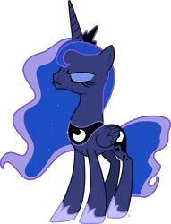 Size: 4593x6000 | Tagged: safe, artist:pink1ejack, derpibooru import, princess luna, alicorn, pony, sparkle's seven, absurd resolution, eyeroll, female, hoof shoes, jewelry, luna is not amused, mare, pfft, pouting, regalia, simple background, transparent background, unamused, vector