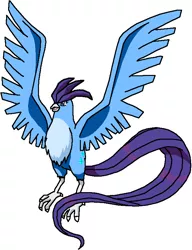 Size: 596x777 | Tagged: articuno, artist:tashahemlock, bird, birdified, chest fluff, derpibooru import, female, pokefied, pokémon, raricuno, rarity, safe, simple background, solo, species swap, spread wings, white background, wings