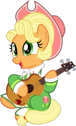 Size: 5556x9263 | Tagged: safe, artist:jhayarr23, derpibooru import, applejack, earth pony, pony, sparkle's seven, alternate hairstyle, apple chord, clothes, cowboy hat, cute, female, freckles, hat, jackabetes, jumpsuit, mare, simple background, smiling, solo, transparent background, vector