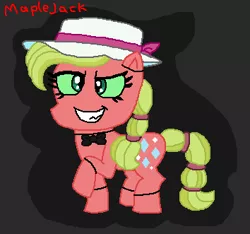 Size: 354x331 | Tagged: safe, artist:drypony198, derpibooru import, pony, animatronic, cowboys and equestrians, five nights at freddy's, green eyes, hat, mad (tv series), mad magazine, maplejack, sun hat