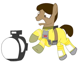 Size: 998x801 | Tagged: safe, artist:ejlightning007arts, derpibooru import, earth pony, pony, alien (franchise), crossover, helmet, kane, scared, simple background, spacesuit, transparent background, vector