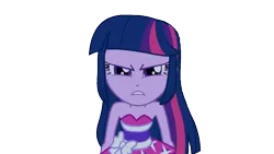 Size: 1280x720 | Tagged: safe, derpibooru import, edit, edited screencap, screencap, twilight sparkle, twilight sparkle (alicorn), alicorn, equestria girls, equestria girls (movie), angry, background removed, fall formal outfits, looking at you, photoshop, simple background, solo, transparent background