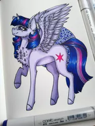 Size: 3120x4160 | Tagged: safe, artist:uglypartyhat, derpibooru import, twilight sparkle, twilight sparkle (alicorn), alicorn, pony, marker pen, photo, traditional art