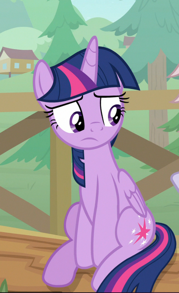 Size: 580x949 | Tagged: safe, derpibooru import, screencap, twilight sparkle, twilight sparkle (alicorn), alicorn, pony, the point of no return, cropped, sitting, solo focus