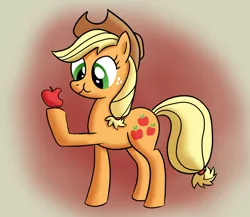 Size: 1024x888 | Tagged: safe, artist:tech--pony, derpibooru import, applejack, earth pony, pony, apple, applejack's hat, chewing, cowboy hat, cute, eating, female, food, hat, holding, hoof hold, jackabetes, mare, solo