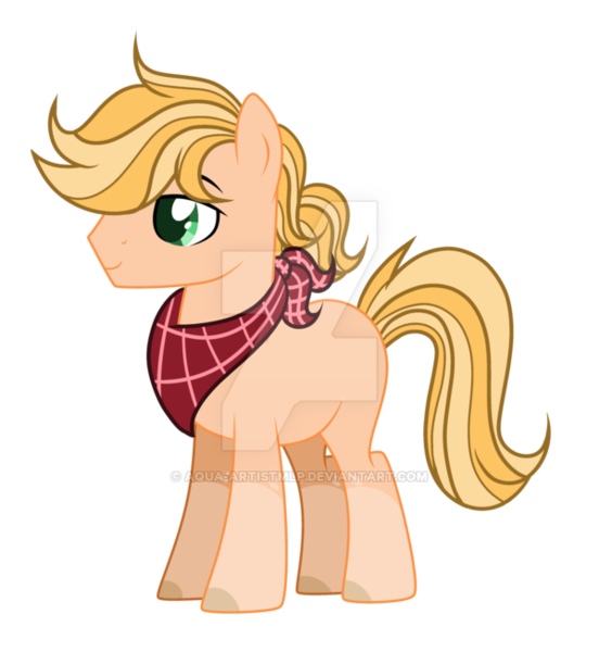 Size: 600x652 | Tagged: safe, artist:thesmall-artist, derpibooru import, applejack, pony, alternate design, applejack (male), deviantart watermark, obtrusive watermark, rule 63, simple background, solo, transparent background, watermark