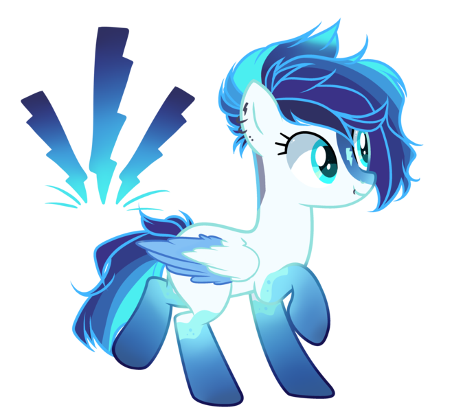 Size: 4000x3650 | Tagged: safe, artist:gihhbloonde, derpibooru import, oc, oc:sonic blast (ice1517), unofficial characters only, pegasus, pony, icey-verse, ear piercing, earring, female, jewelry, lip piercing, mare, markings, offspring, parent:rainbow dash, parent:soarin', parents:soarindash, piercing, simple background, solo, transparent background, two toned wings, wings