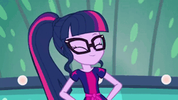 Size: 600x338 | Tagged: safe, derpibooru import, screencap, sci-twi, twilight sparkle, equestria girls, equestria girls series, i'm on a yacht, spoiler:eqg series (season 2), adorasexy, animated, cute, dancing, female, gif, glasses, hip sway, ponytail, sexy, solo, twiabetes